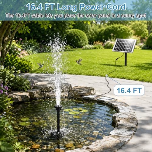 7.5W Solar Fountain Pump with 6 Adjustable Spray Modes - 4