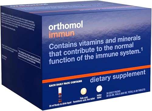 Miniatura 7 de Orthomol Immun Vial, Suplemento de apoyo inmunológico, cápsula de suministro de 30 días, vitaminas A, B, C, D, E, zinc, yodo