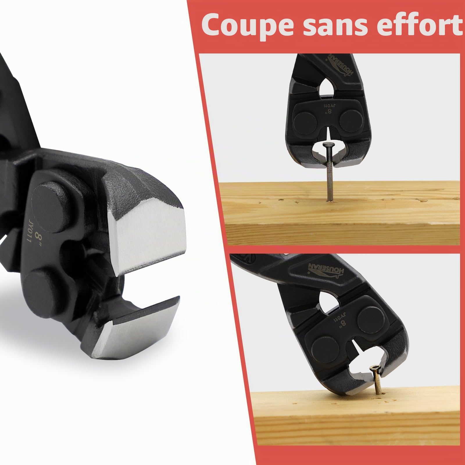 Tenaille Russe, 20 cm, Forte Démultiplication | Forte Démultiplication pour Effort Réduit, Acier CRV Robuste, pour Fils, Câbles, Boulons, Clous et Précision