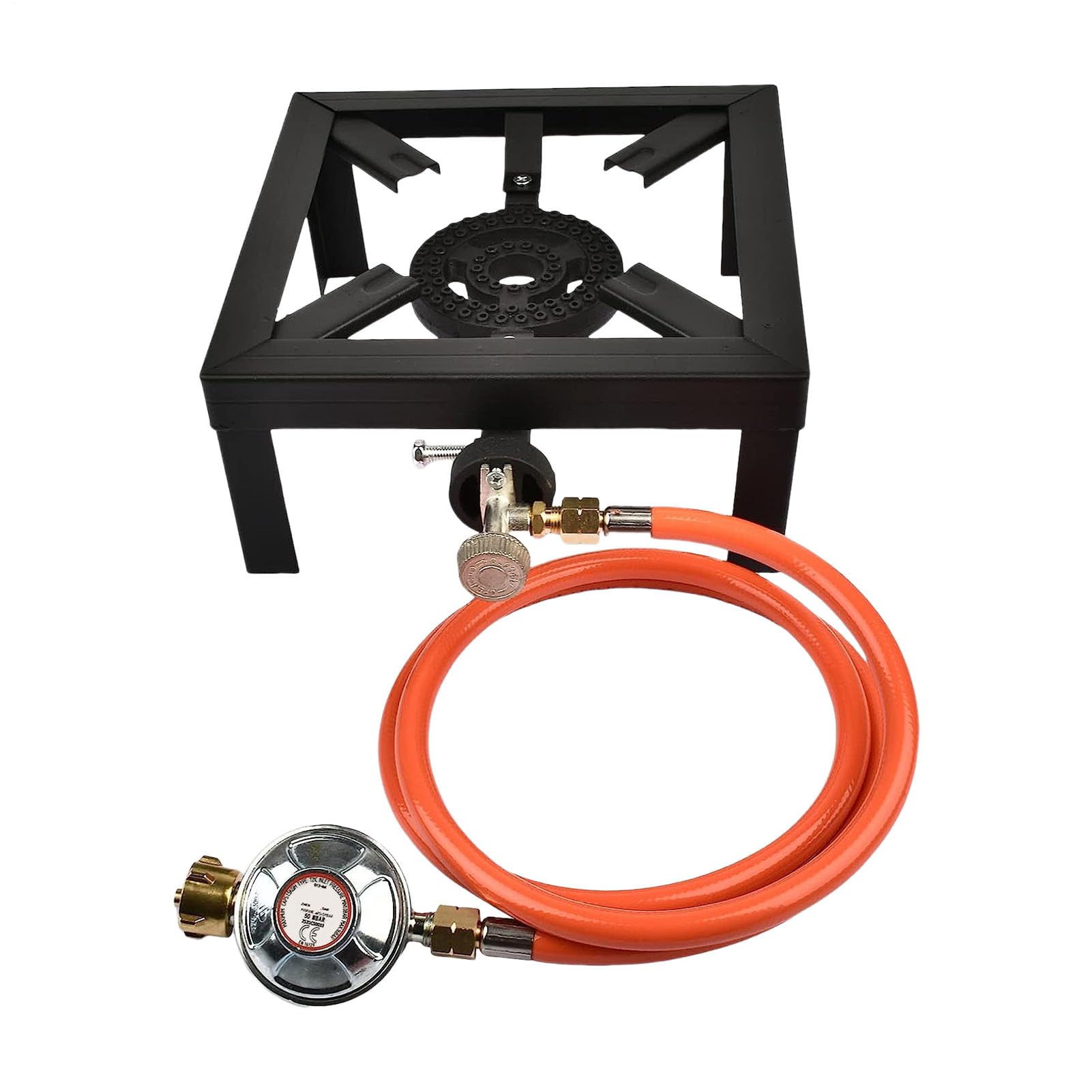 Cash In Ghisa Da Campeggio | Set Di Chef Ad Anello Portatile | Grande Fiamma - Bruciatore Singolo Per Esterno | Furnace In Ghisa Con Alimentazione 6000 W, Valvola Di Controllo Della Pressi