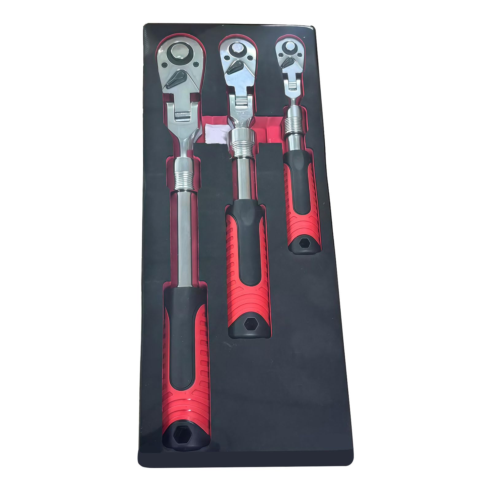 MultiAngle Ratcheting Wrench Set with Extendable Handle and Comfortable Grip for Car Repair and Household Fixing Task Adjustable Tool Set