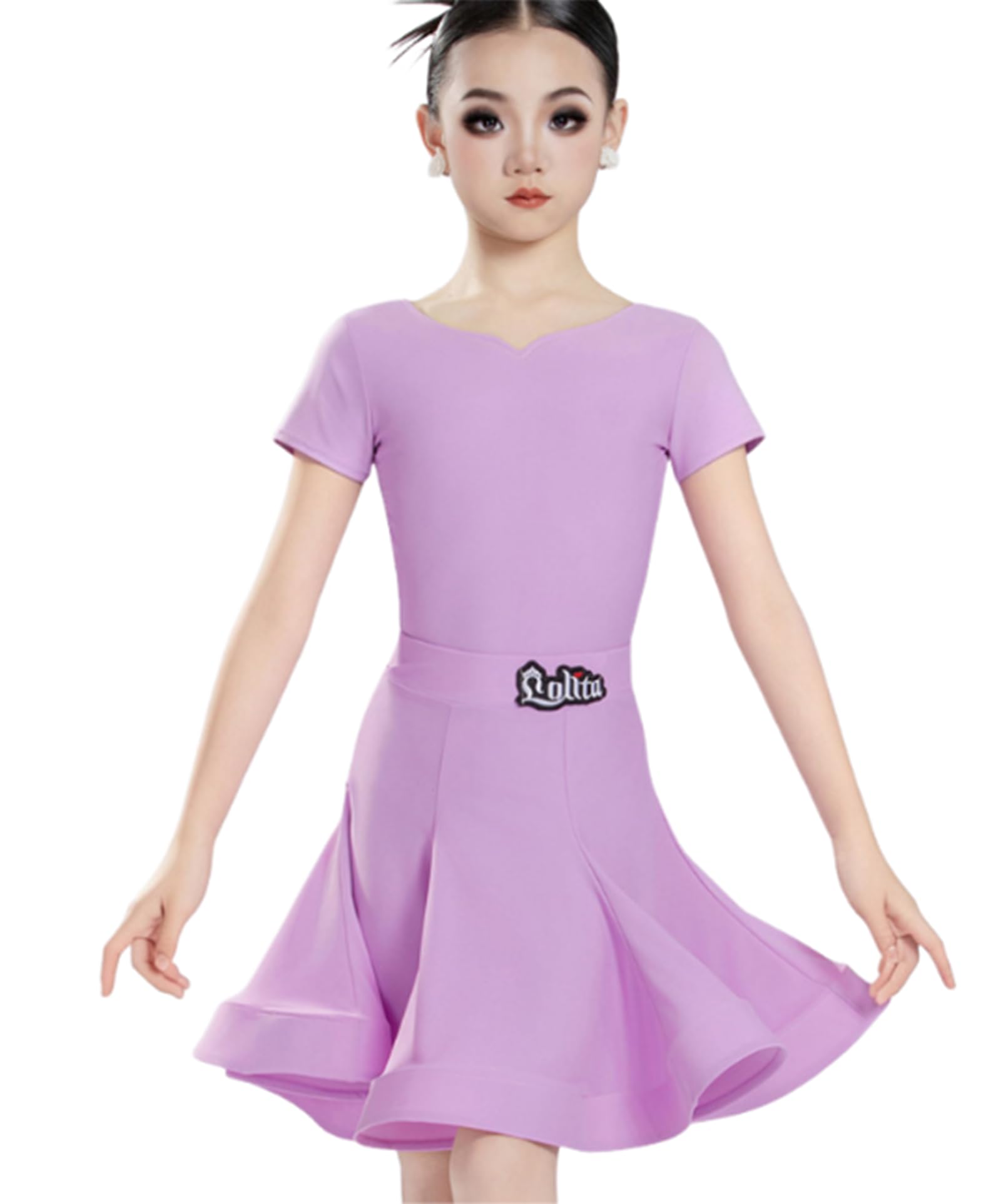 Vestido de Baile Latino para niñas, Vestido de Baile de salón, Rumba y Samba