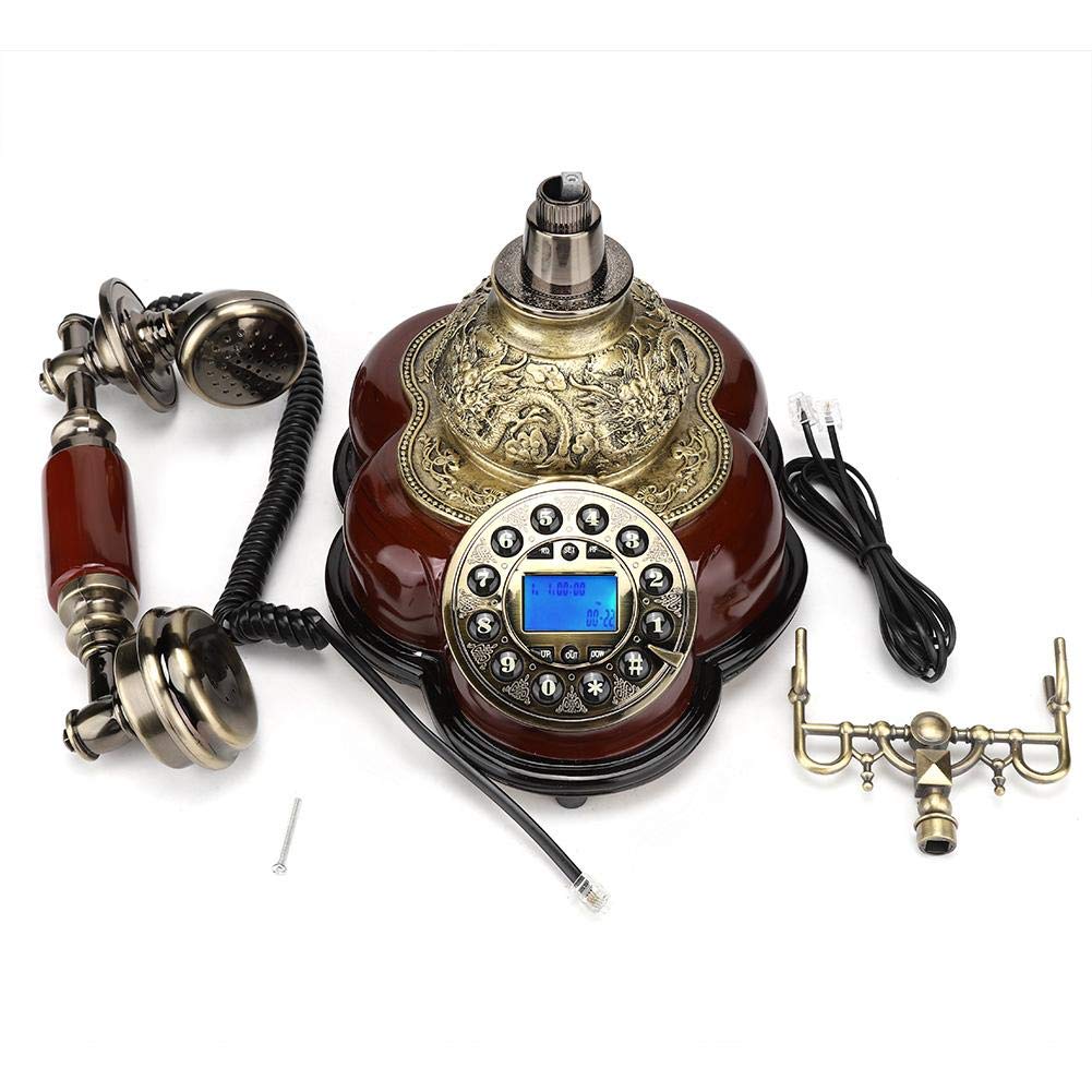 European Retro Telephone,Classical Telephone Push Dial Button Telephone Home Decor Desk Phone Office Home Decor for Gifts, Living Room, Bedroom, Study, Hotel, Home Store, etc(Backlit)