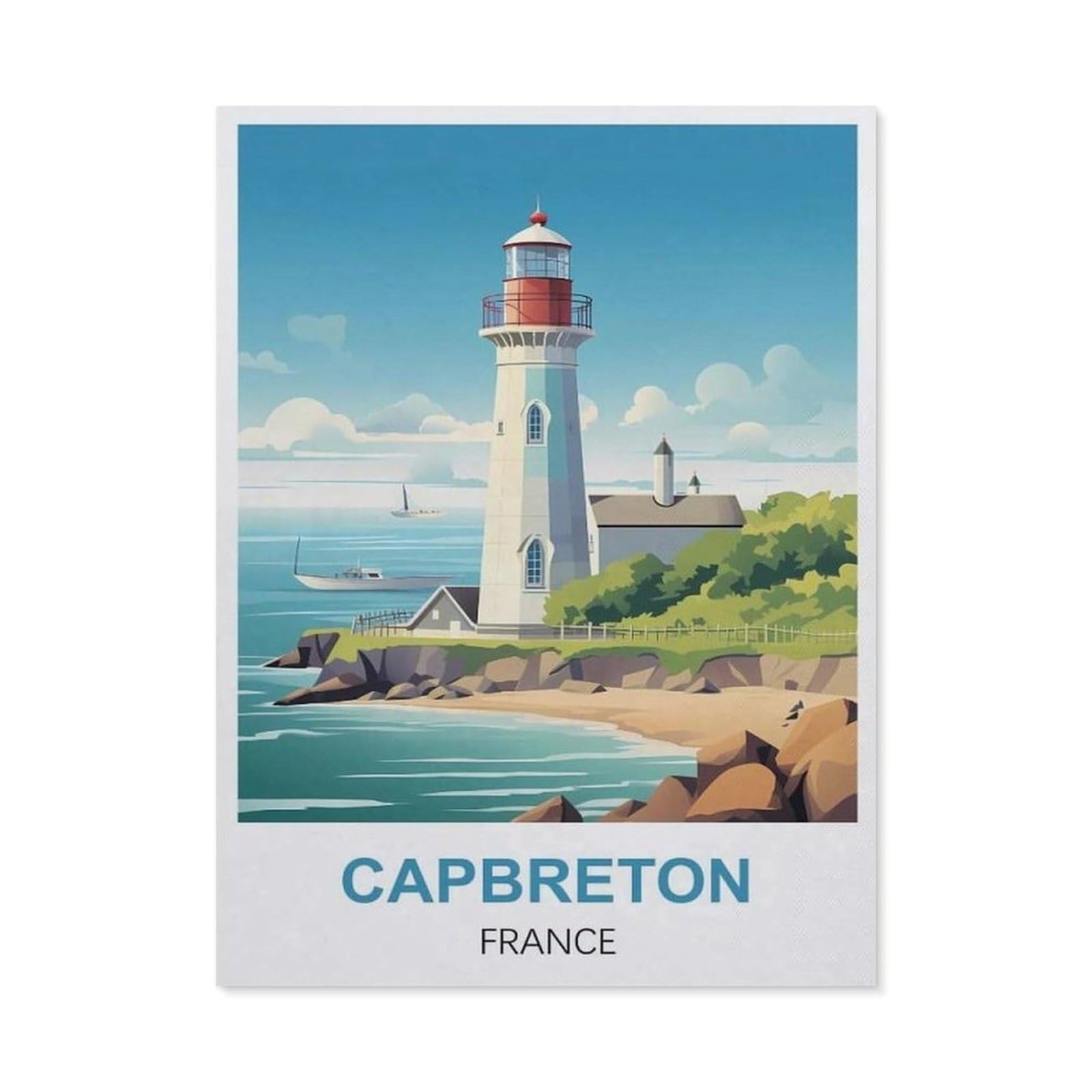 Metal Sign Tin Sign，Capbreton France(30x40cm）