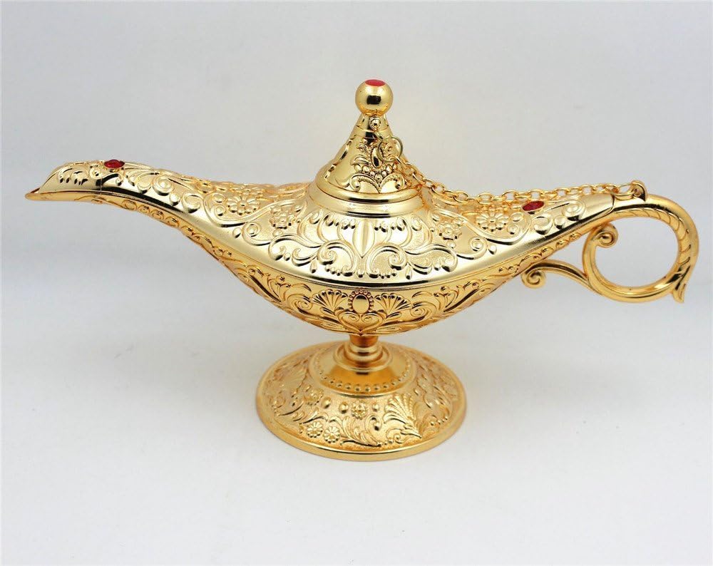 Gold Metal Genie Lamps Incense Burners
