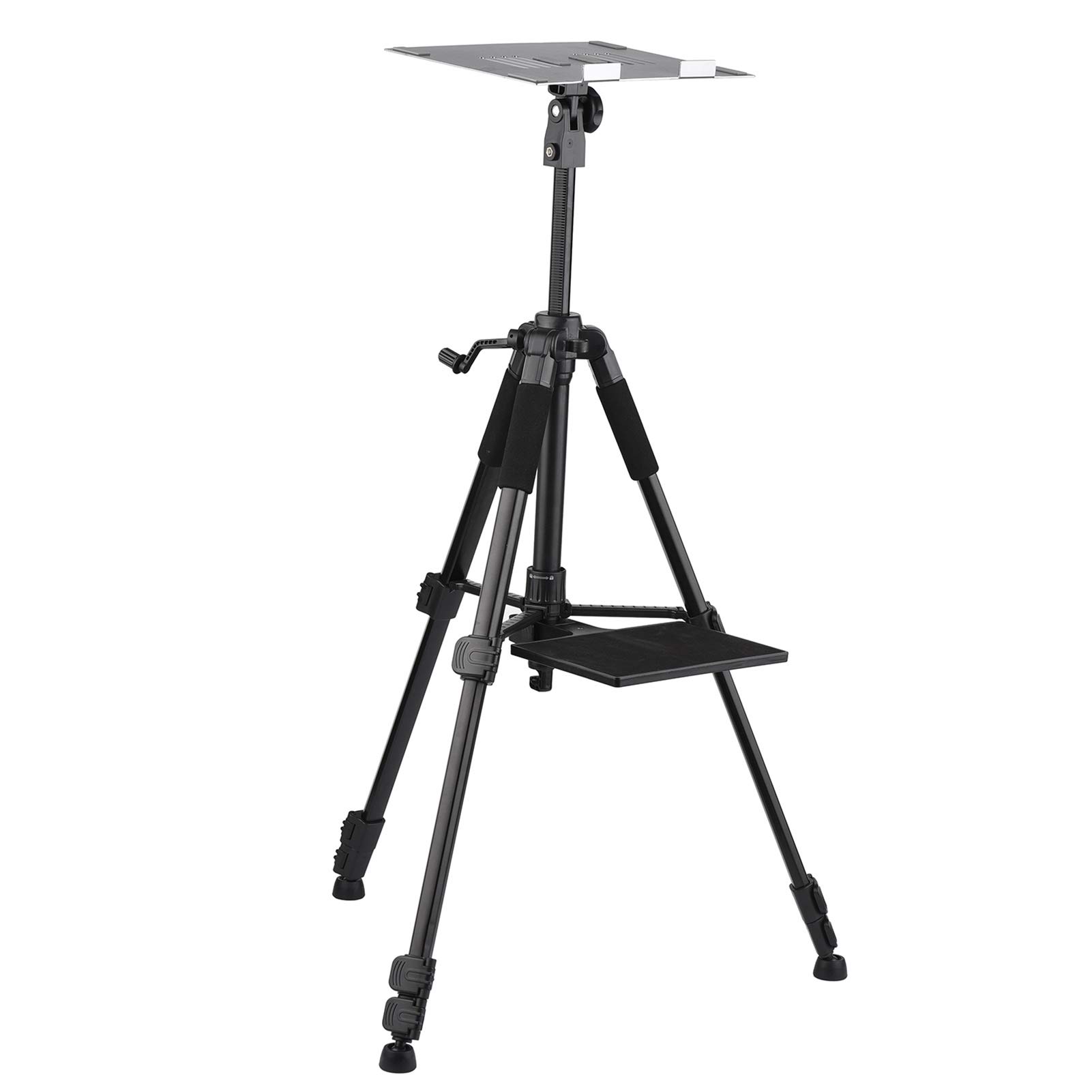 Treppiede per Proiettore, Struttura in Metallo Altezza Regolabile da 19,6 a 58,6 Pollici Piedini Antiscivolo Supporto per Treppiede Portatile Pieghevole per Laptop, Supporto per Spartiti