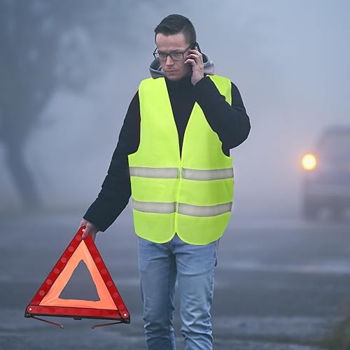 Miniatura 6 de Chuarry Kit de emergencia en carretera para automóvil, advertencia de emergencia, triángulo, visibilidad, reflectante, chaleco de seguridad,