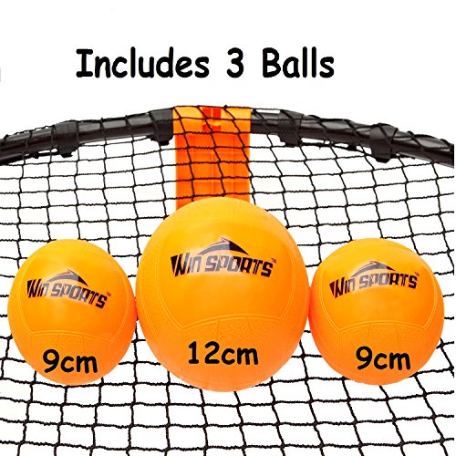 Win SPORTS Pro Volleyball Spike Game Set Smash Ball Game Set Played Outdoors, Indoors,Beach, Backyard,Tailgate for Kids,Adults,Family, Includes 3 Balls,1 Playing Nets,1 Pump,Carry Case,Rules Book - Thumbnail 2