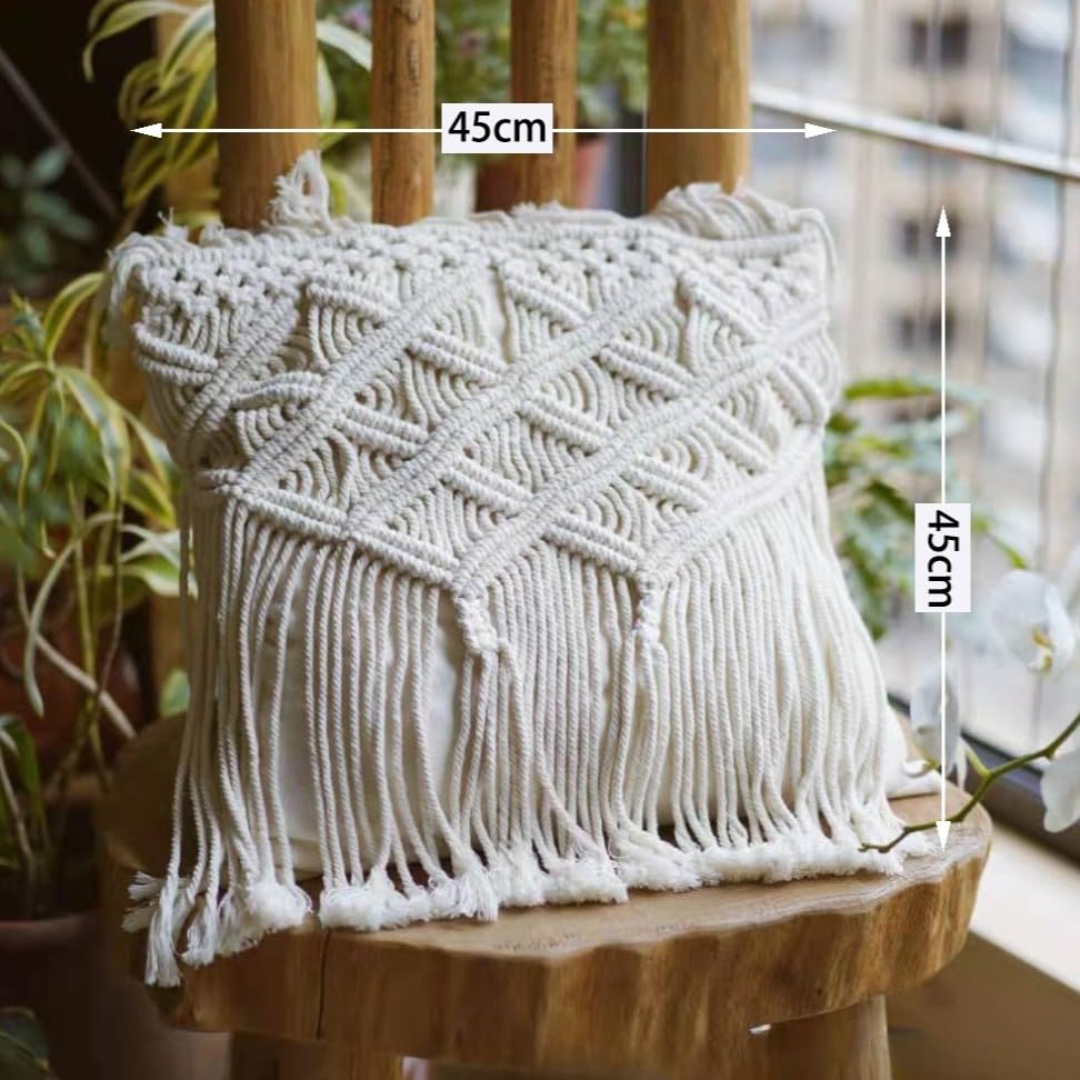 1/2 szt. nordyckie lniane kwadratowe poszewki na poduszki tkane boho poszewki na poduszki 45 x 45 cm beżowe vintage dekoracyjne poszewki na poduszki na sofę wewnątrz