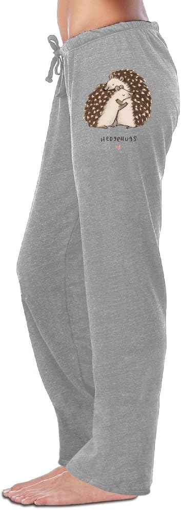 MEGGE Women's Hedgehog Elastic Athletic Lounge Sweatpants Ash
