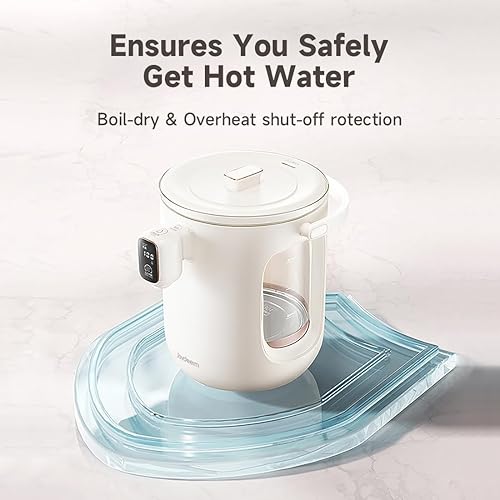 Miniatura 5 de Joydeem Dispensador de agua caliente, caldera de agua de vidrio y calentador, 5 ajustes de temperatura para mantener el calor, soporta  y ,
