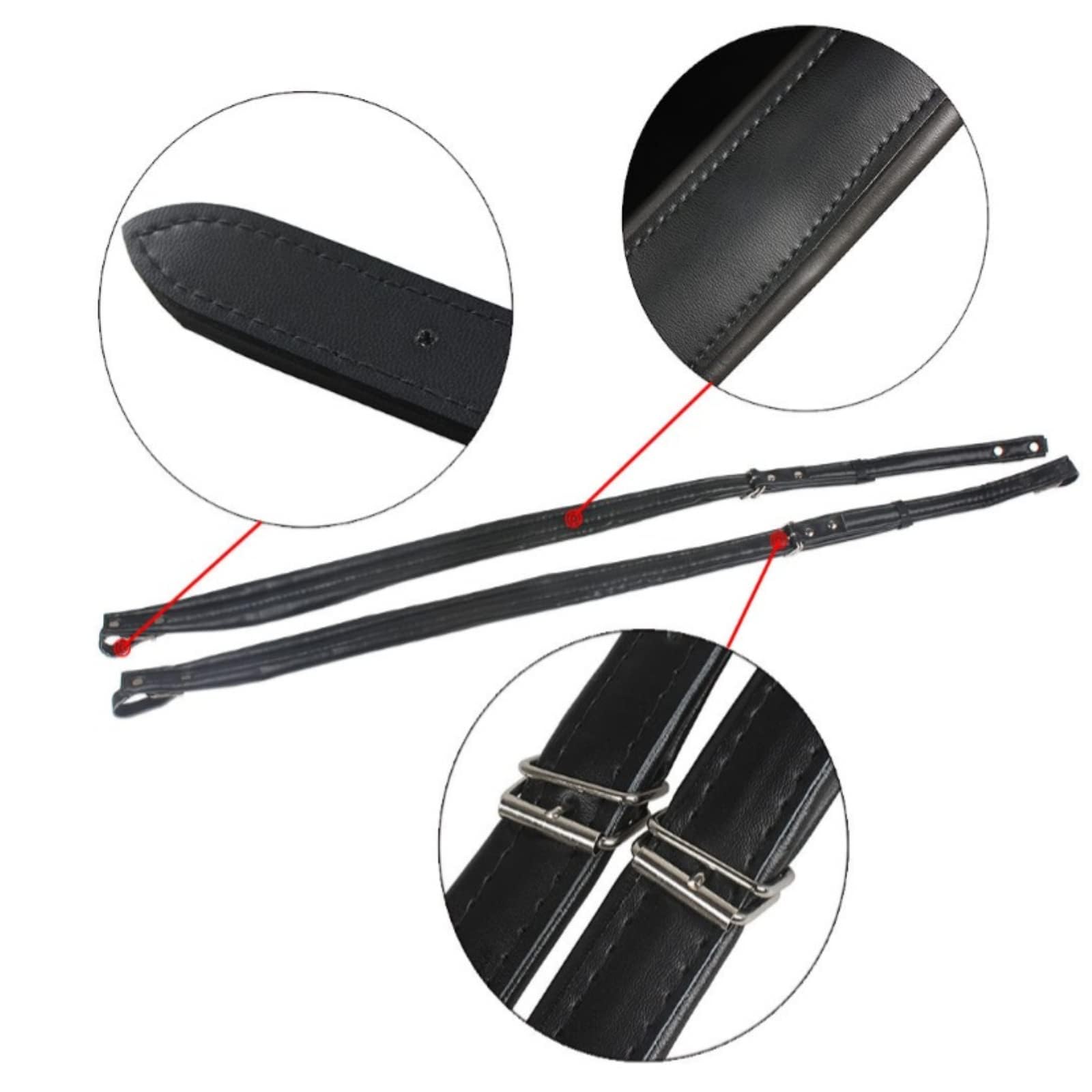 Dilwe Correas de acordeón, correas de hombro de acordeón engrosadas ajustables resistentes al desgaste de PU para acordeones bajos 16-120(negro)