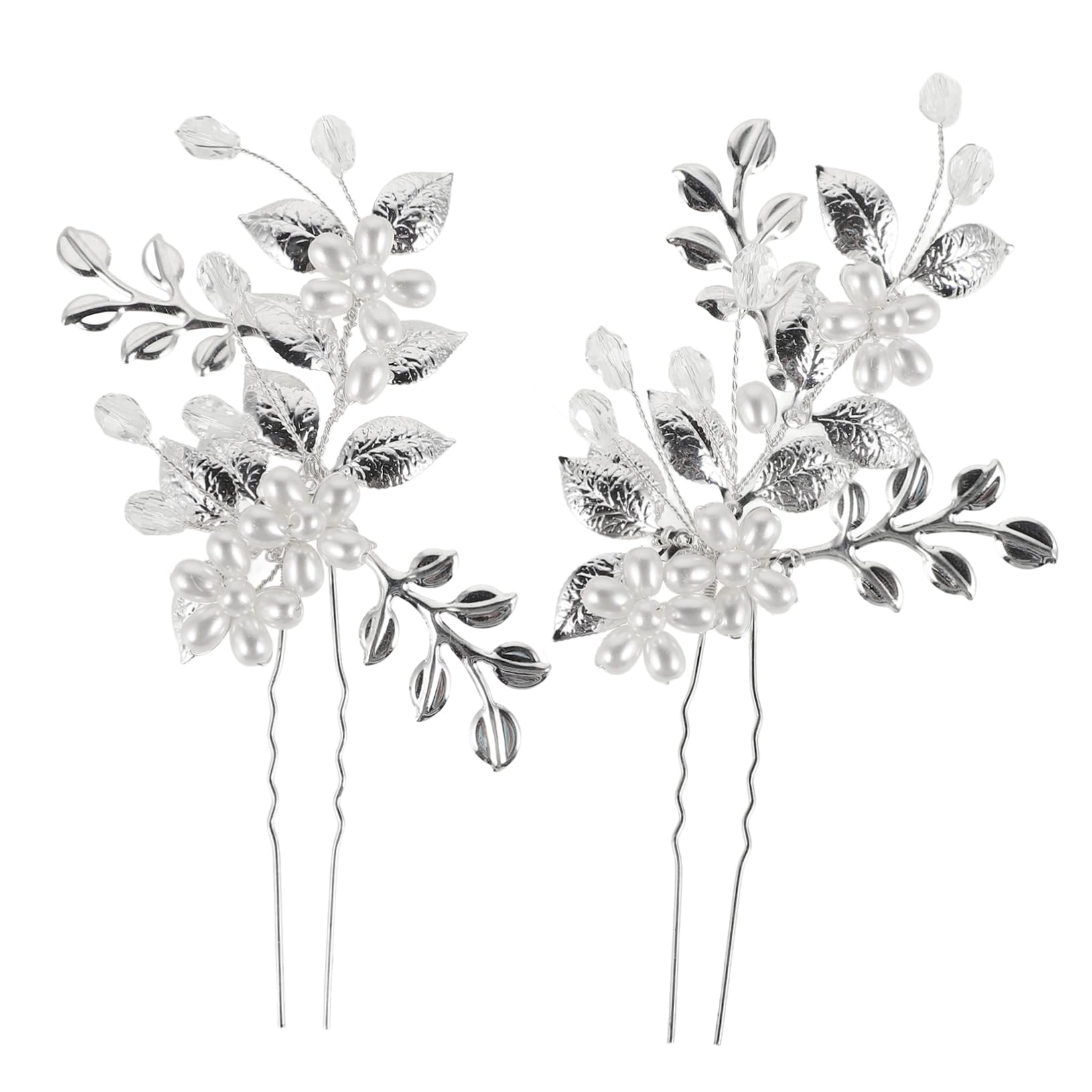 WOFASHPURET 1Pair Bridal Rhinestone Hair Comb Elegant Imitation Pearl Side Combs for Weddings Stunning Hair Accessories for Brides for Photography and Special Occasions