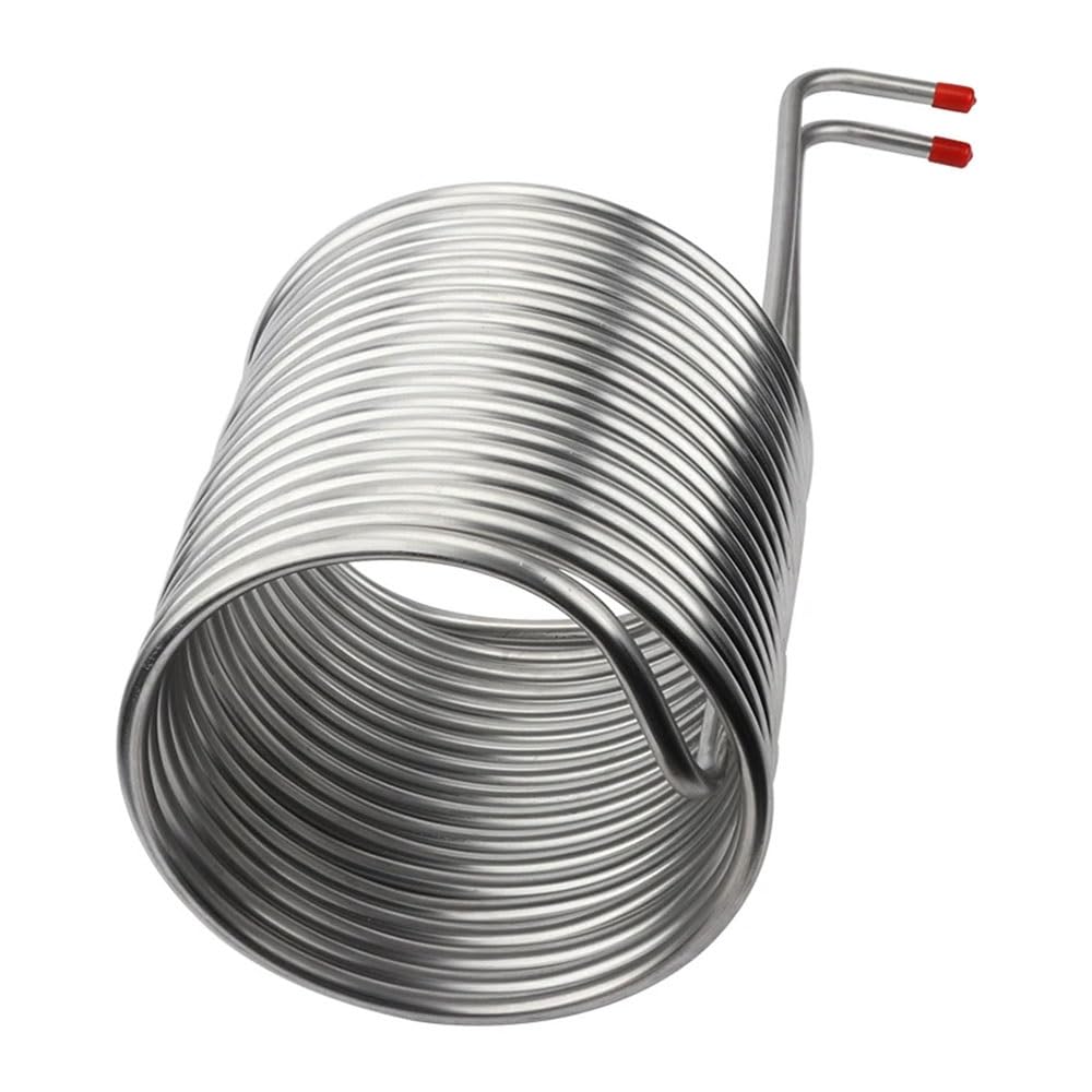 Enfriador de Mosto de inmersión de Acero Inoxidable de 16 m y 9,52 mm, serpentín de enfriamiento supereficiente for elaboración de Cerveza casera, 1 Unidad