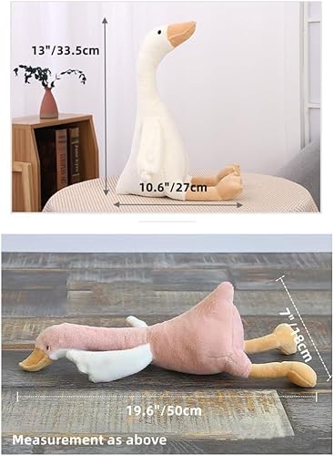 Miniatura 2 de XZJMY Peluche de ganso de 19.7 pulgadas, lindo juguete de peluche de pato para niños y amigos (S, blanco)