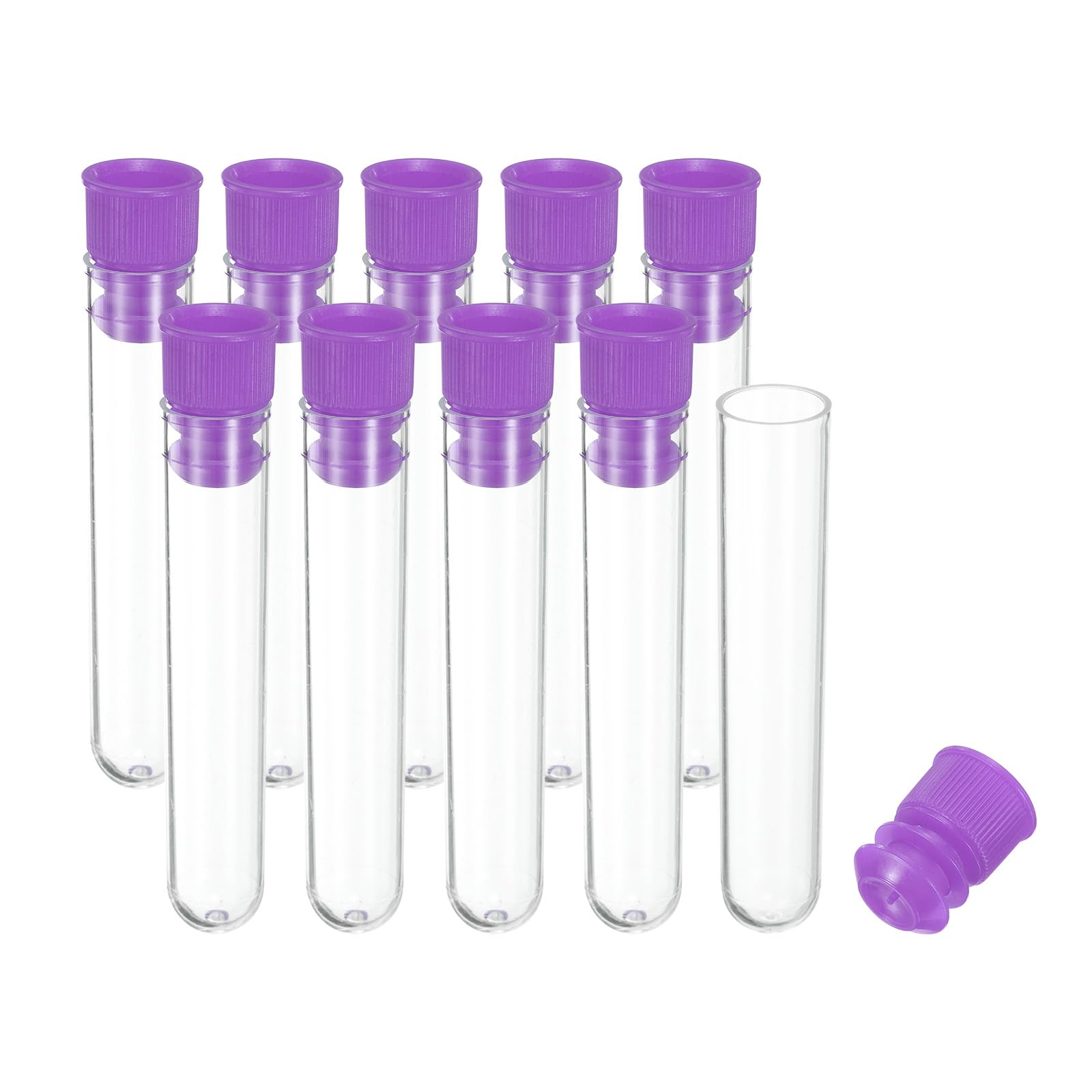 PATIKIL 0.6x2.4" Plastic Sewing Needle Storage Holder Purple 10 Pcs