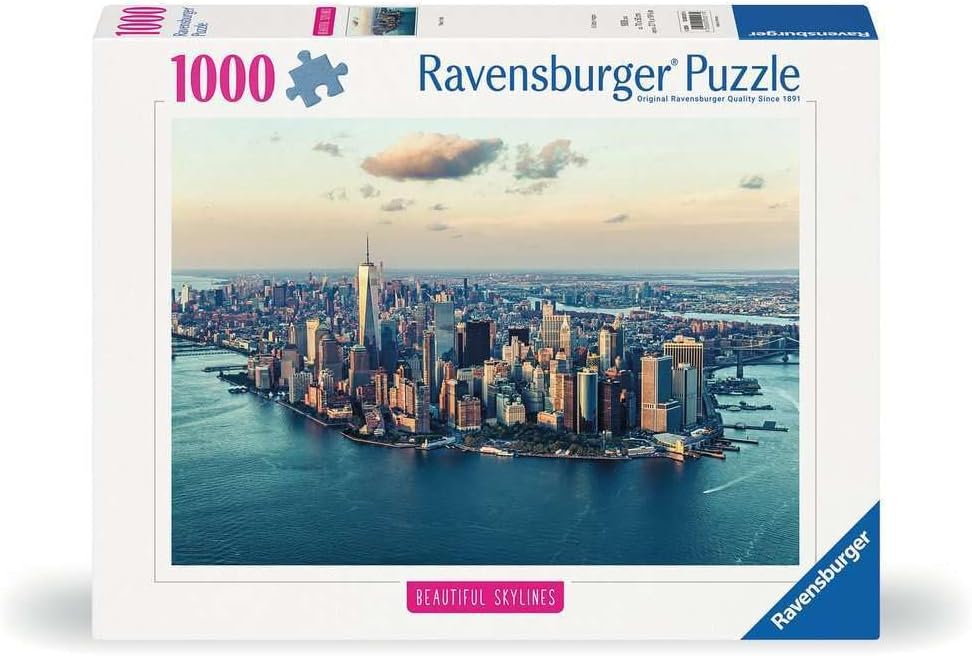 Ravensburger Beautiful Skylines - New York - 1000 Piece Jigsaw Puzzle | Vibrant Urban Skyline | Engaging Challenge | Softclick Technology