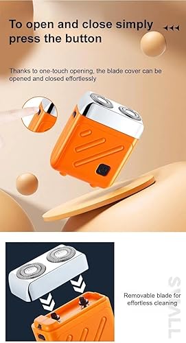 Miniatura 7 de Bccnerty - Afeitadora eléctrica Bccnerty, rotación de 360, doble anillo eléctrico giratorio, recargable por USB, impermeable, para mujeres y hombres