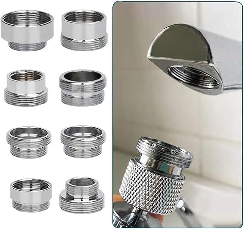 Miniatura 5 de Adaptador de aireador de agua para grifo, conector de aireador de filtro de agua de grifo de latón, adaptador de rosca NPT de 1.024 in a 0.866 in