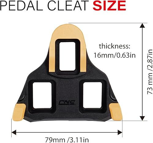 Vista 10 de Chooee Tacos de bicicleta de carretera para Shimano SPD-SL, tacos de ciclismo para Shimano SPD-SL SM-SH10/SM-SH11/SM-SH12