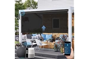 SmartWings Motorized Patio Shades: Outdoor Blinds with Alexa Compatibility