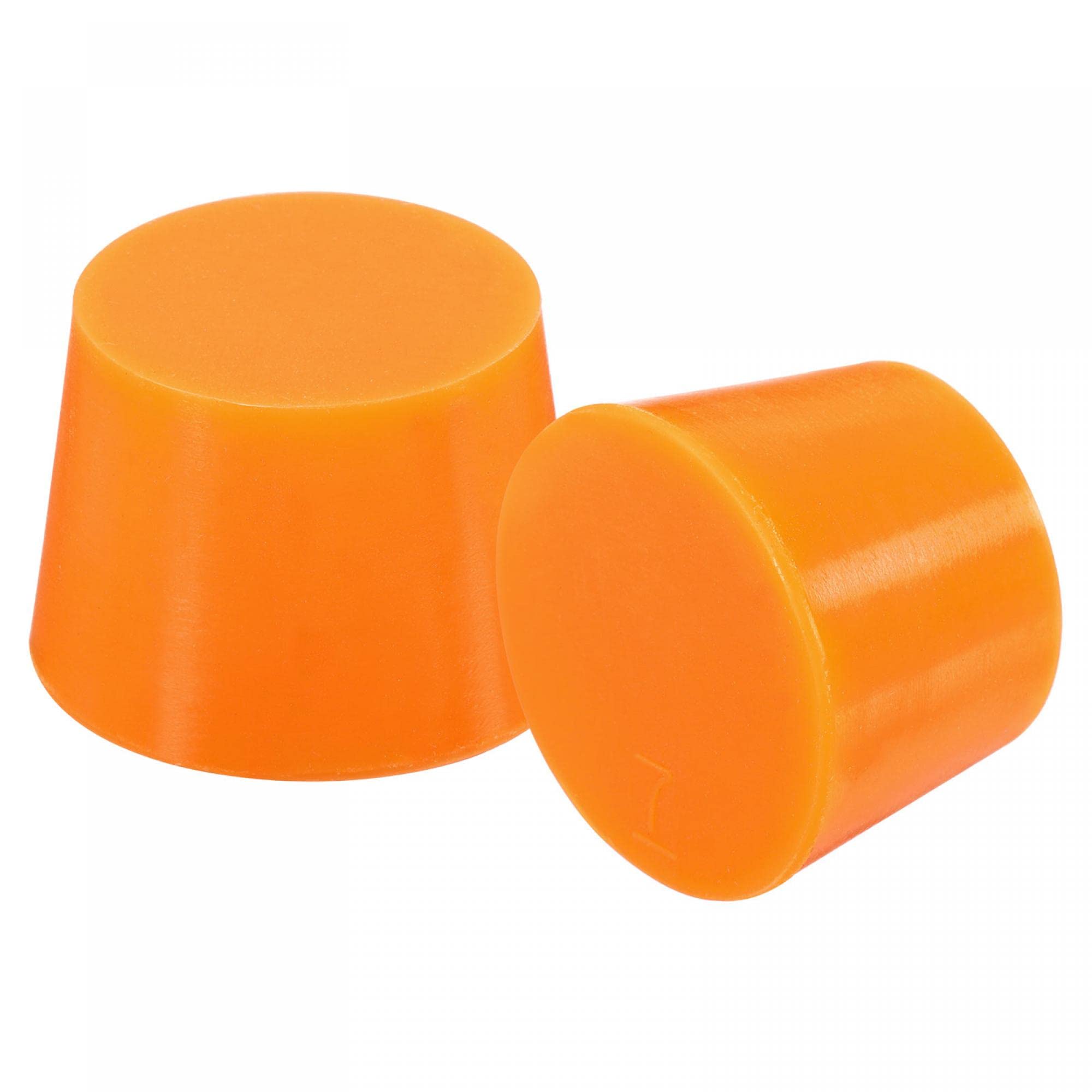 sourcing map Silicona Caucho Cónicos Tapones Sólido para Polvo Recubrimiento, Pintura, Anodizado, Enchapado, Arenado, Laboratorio Uso naranja 30 mm a 37 mm