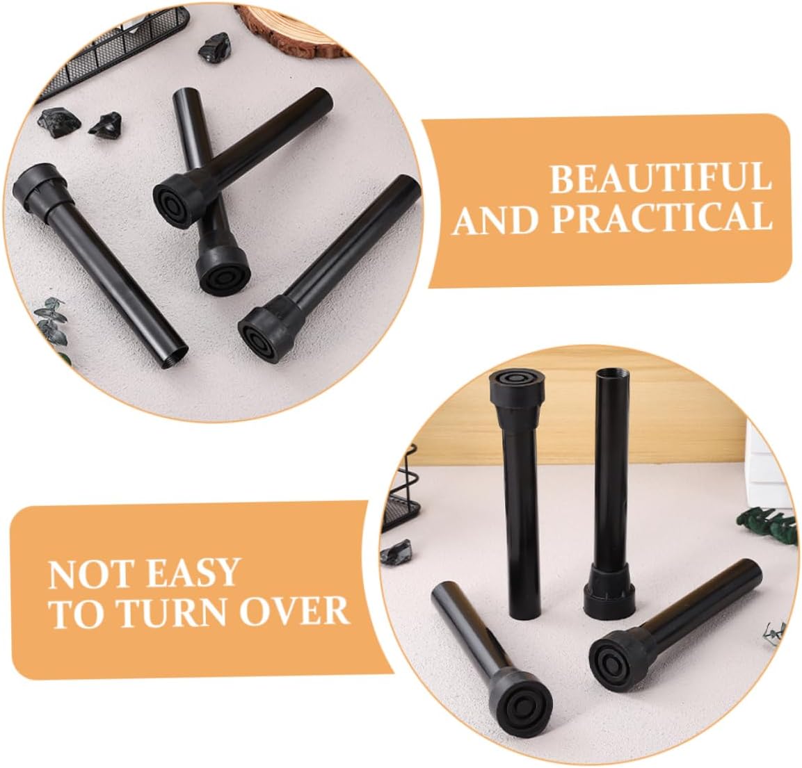 Toyvian 6pcs Trampoline Leg Tubes Non- Pad Stainless Steel Replacement Parts for Outdoor Trampolines Easy Installation for Enhanced Safety and Stability