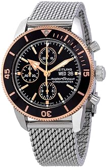 Breitling Superocean Heritage II Chronograph Automatic Chronometer Black Dial Men's Watch U13313121B1A1, Black gold, Diving Watch,Chronograph