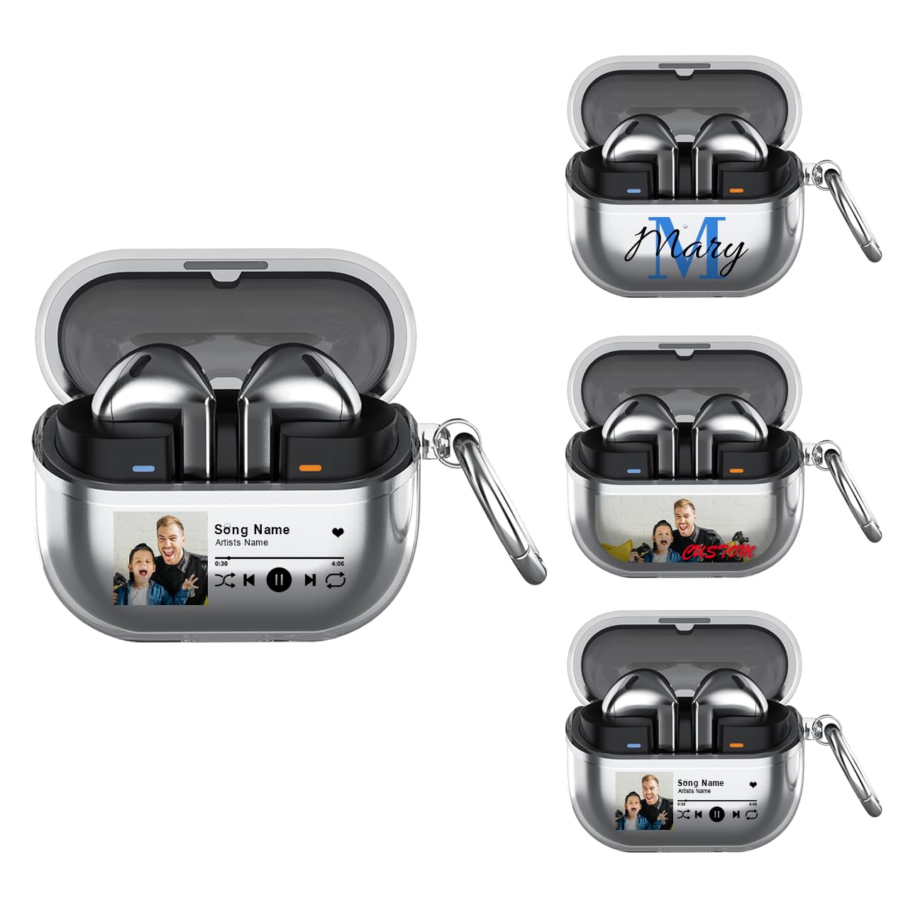 Custom Case for Galaxy Buds 3/Galaxy Buds 3 Pro with Music Player Design, Cool Funny Music Player Design for Galaxy Buds 3 Pro, Protective Soft Case