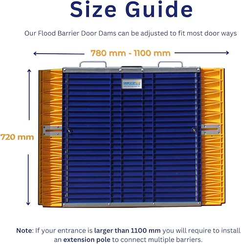 Miniatura 2 de Barrera de inundación de la presa de la puerta - Protección residencial contra inundaciones de hasta 28 pulgadas para puertas