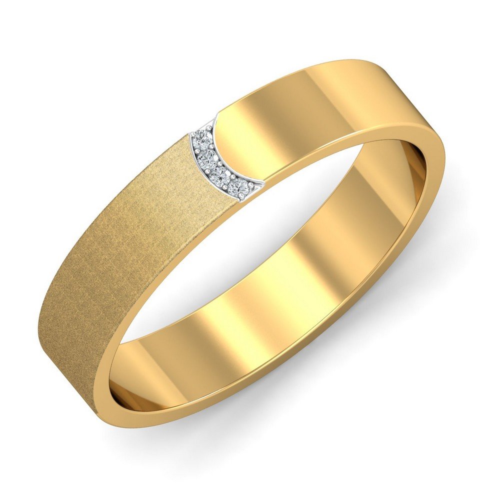 18kt yellow gold cuber prima band for men
