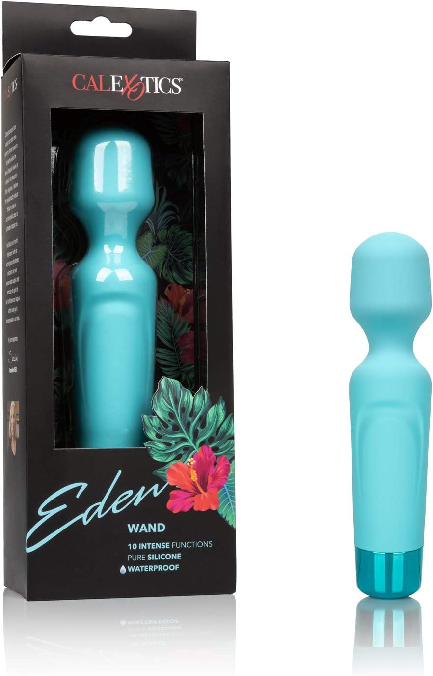 CalExotics Eden Vibrating Wand, 10 Function Waterproof Silicone Vibrator - SE-0736-47-3