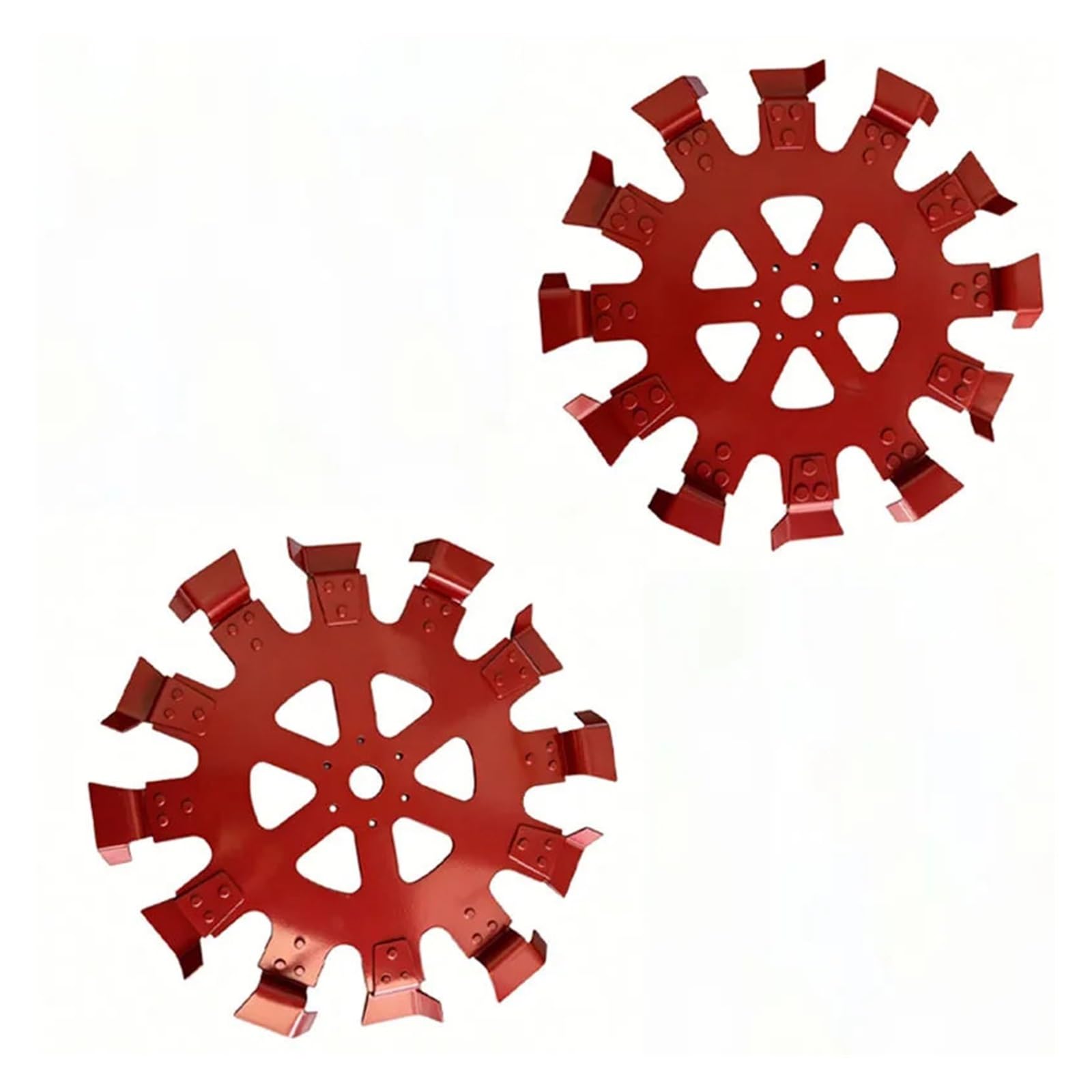 Mn-Stahl-Anti-Tangle-Ditching-Rad for Mini-Gas-Freischneider – ideal for Landwirtschaft und Gartenarbeit(Black.,Small(24cmX24cm))