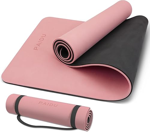 Yoga Mat Non Slip Anti-tear,extra thick-25 inch10MMHigh Resiliency Professional POE Yoga Mats for Women Men Kids,72"x24"inch,Workout, Yoga, Pilates