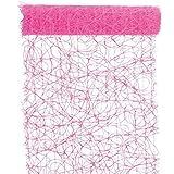 Verpackung: 1 Rolle Tischläufer Tischband Sisal 30cm x 5m pink Dekostoff - Dekoration Läufer - 3620