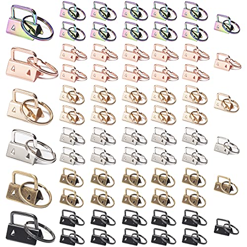 72 Pcs 1 Inch Key Fob Hardware Set, ABuff 6