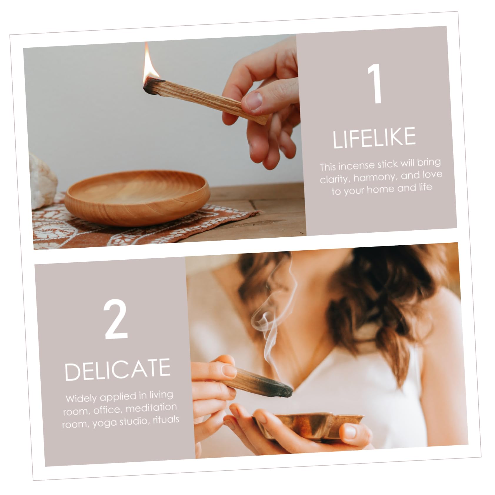 GLEAVI 5 Set Legno Di Incenso Boschi Aroma Cedro Bastoni Sandalo Profumato Naturale Macchia Bastoncini Di Sbavatura Bastoncini Profumati Del Bruciatore Di Legno 3 Pezzi*5