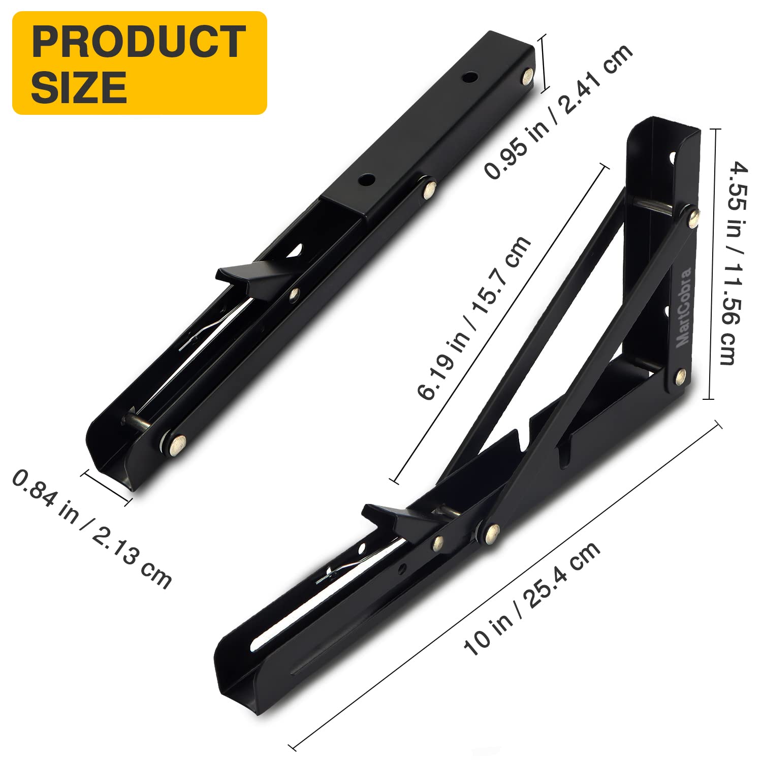 Buy Folding Shelf Brackets Heavy Duty Floating Shelves Hardware x2