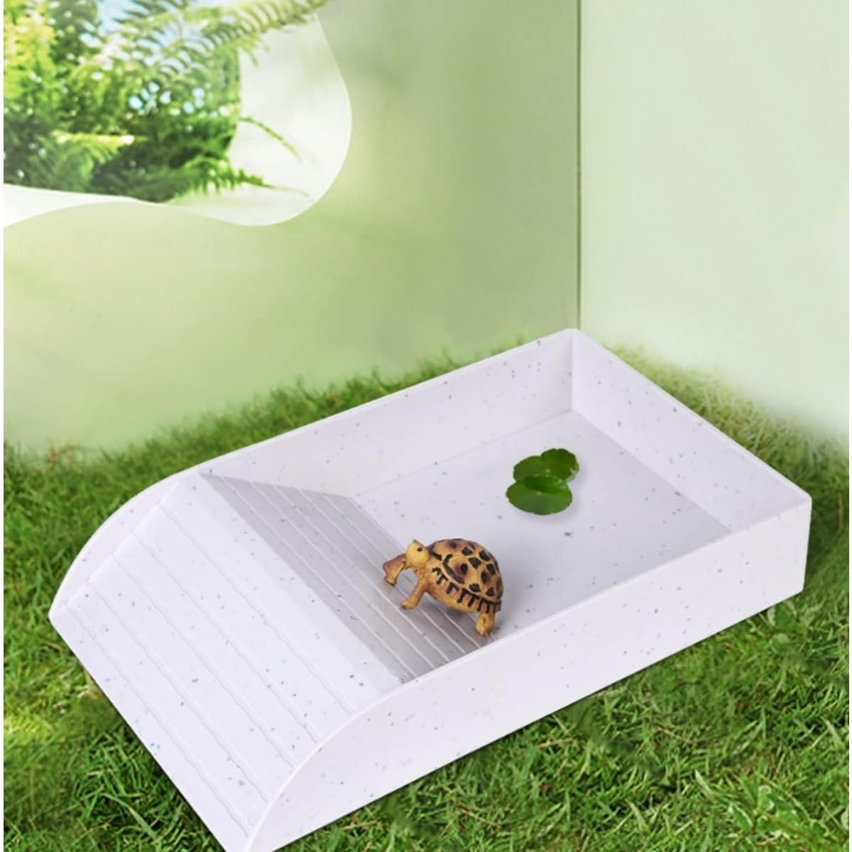 Amazon | 爬虫類の餌皿 爬虫類 水入れ スロープとバスキング