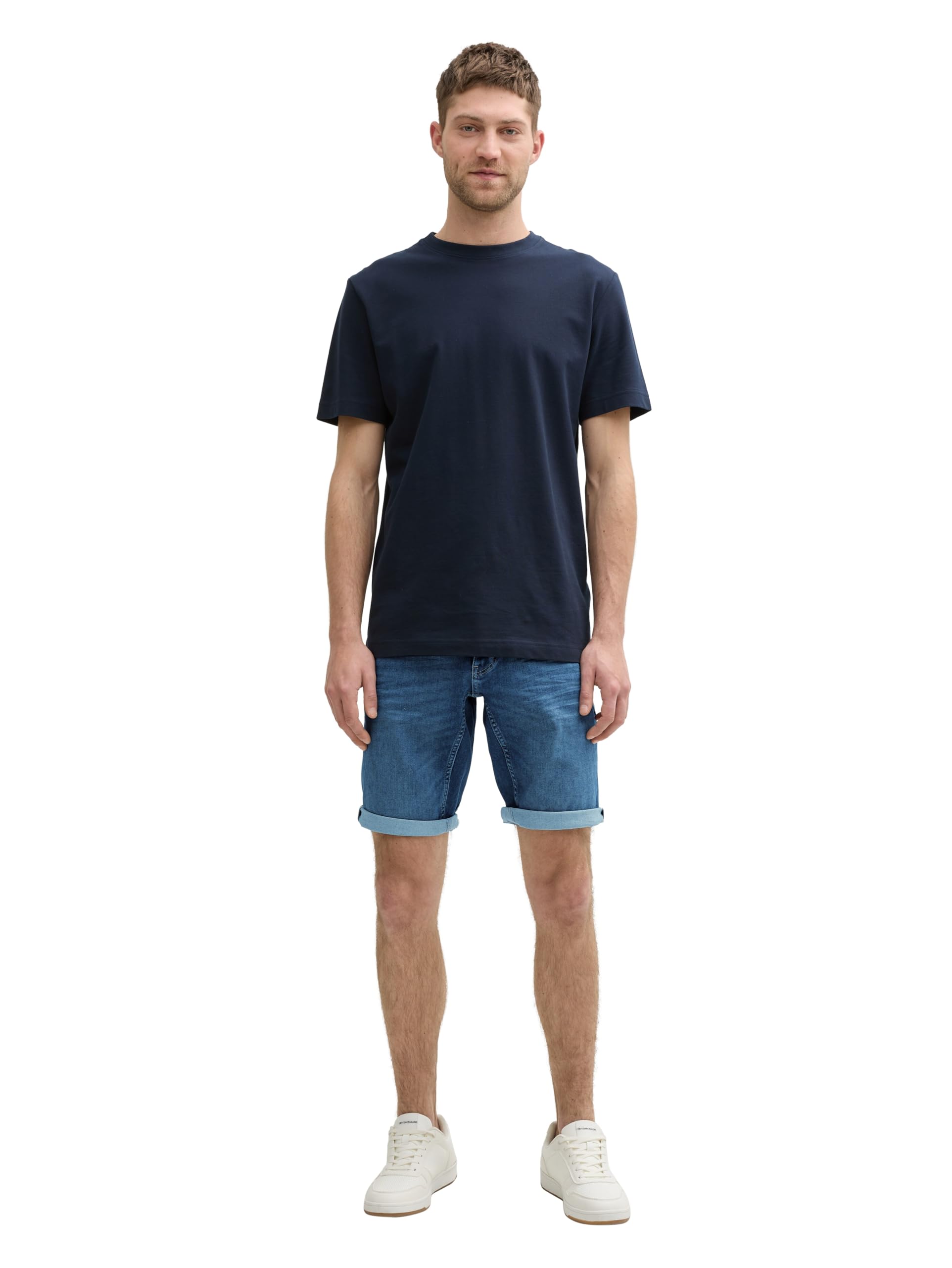 Tom Tailor Herren TTJOSH Regular Slim Jeans Shorts mit Superstretch