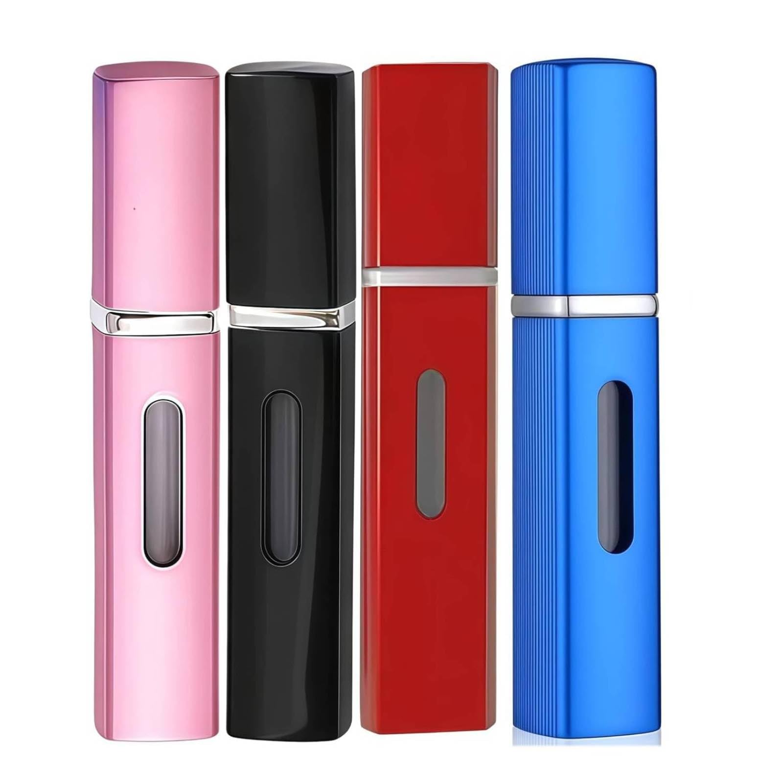 sangzisally 4PCS Perfume Travel Refillable Bottle, Bottom-Filling Fragrances Perfumes Atomizer, Mini Cologne Dispenser, Portable Sprayer Perfume