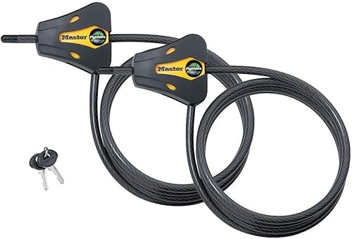 Master Lock - Cerraduras de cable ajustables de Python de cámara de rastro con llave igual 8419KA-2
