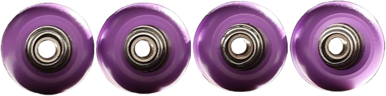 Fingerboard Skateboard Wheel, Purple, Silent, Durable, Non-Skid, Strong Grip, Handmade, Plastic, 5 inches