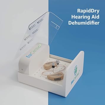 [Bundle] EarCentric EasyCharge Rechargeable Hearing Aids (Beige) + Portable Charger [Black] + Dehumidifier Dryer