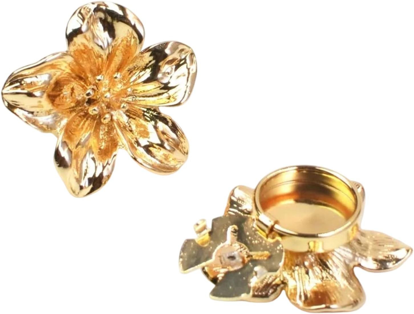 Women’S Elegant Flower Button Covers Shirt Collar Clips Accessories Fashion Decorative Jewelry for Party