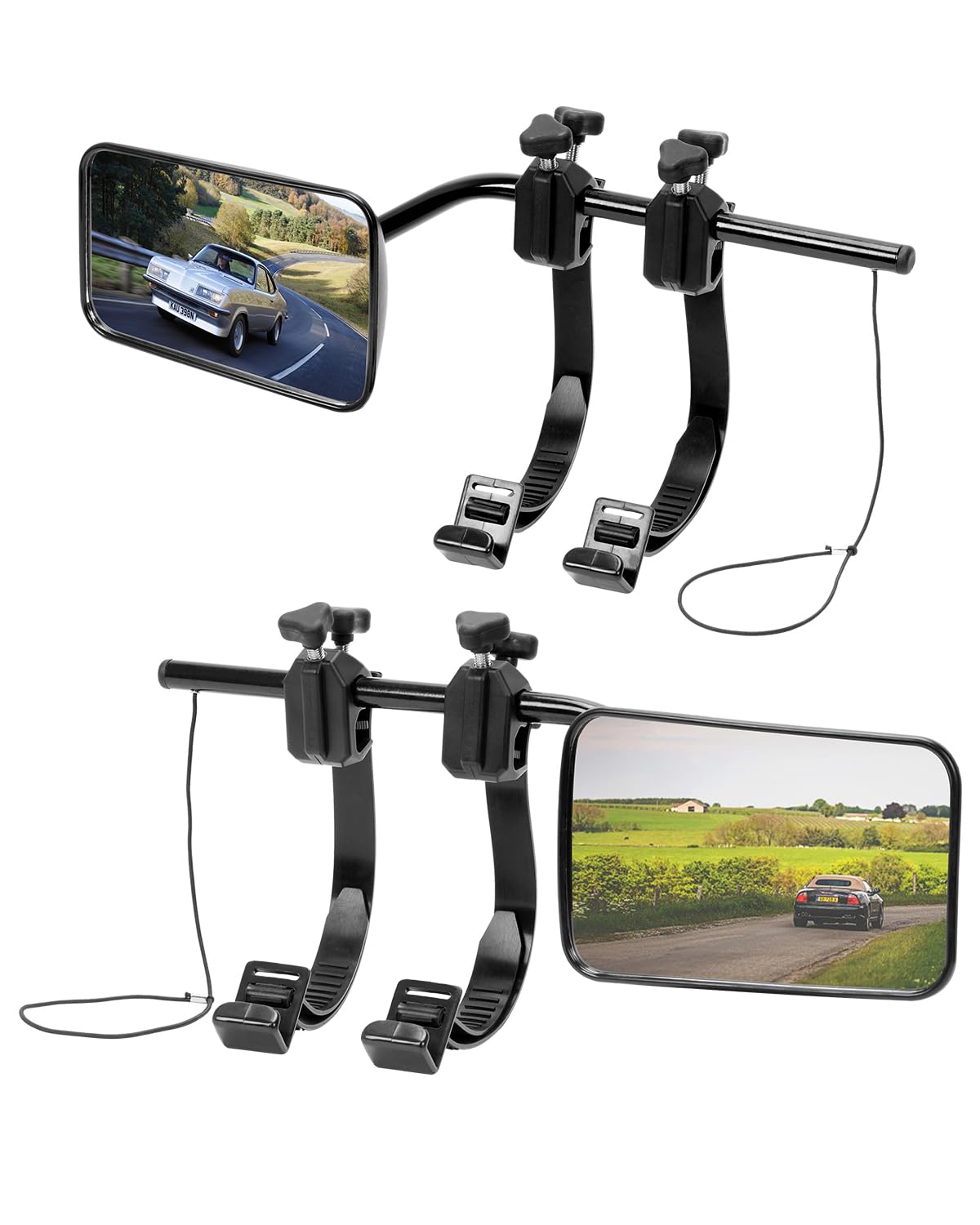 SUPAREE Wohnwagen Spiegel Universal Zusatzspiegel Außen Konvexspiegel 360° Drehung einstellbar 2 Stück