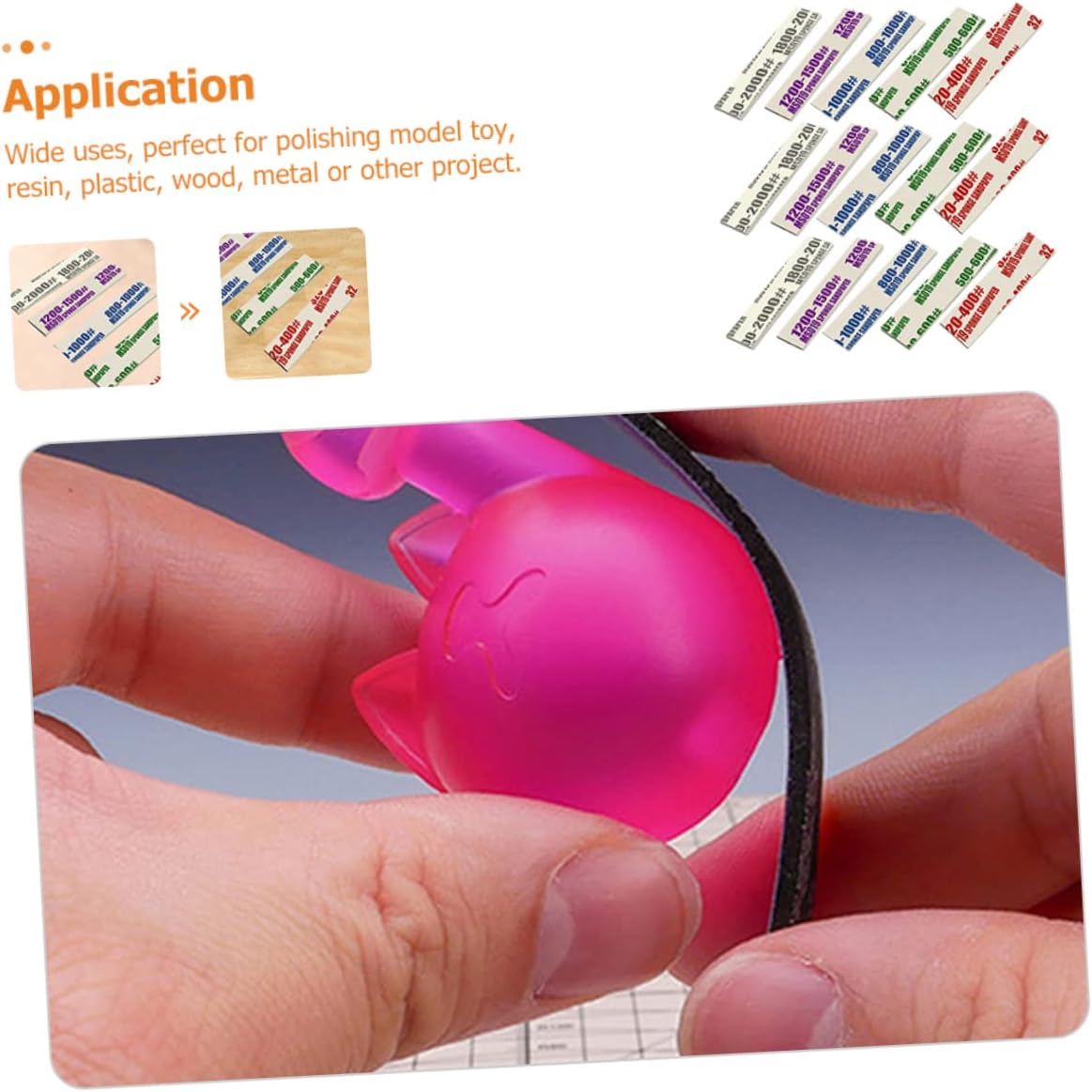 Professional Hobby Model Toy Sanding Sponge 50pcs Set Sanding Blocks for Curved Surfaces DIY Crafting Accessories
