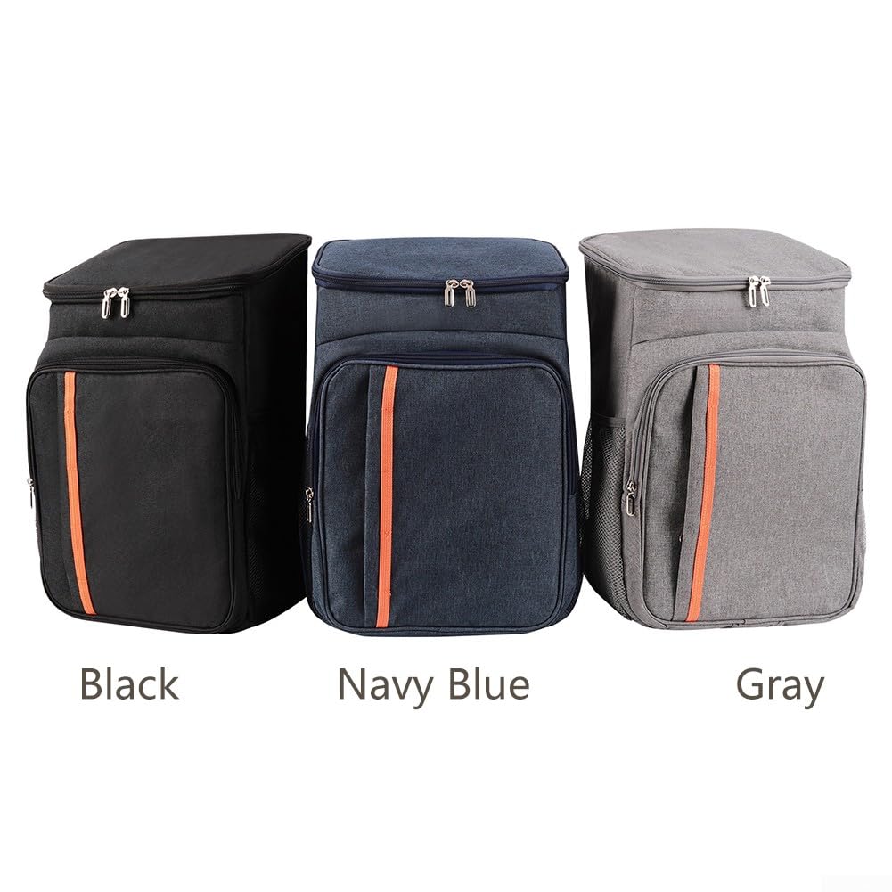 DAZZLEEX Zaino termico,Zaino refrigerante da 18L, borsa termica a prova di perdite, borsa termica termica per picnic, per spiaggia, campeggio, escursionismo, picnic (nero)