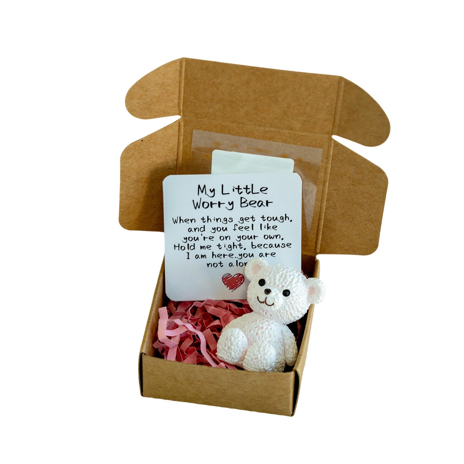 Nucelit Portable PVC Bear Candy Holder with Greeting Card Decorative Party Gifts Keepsakes Box for Special Event Portable Bear Candy Holder