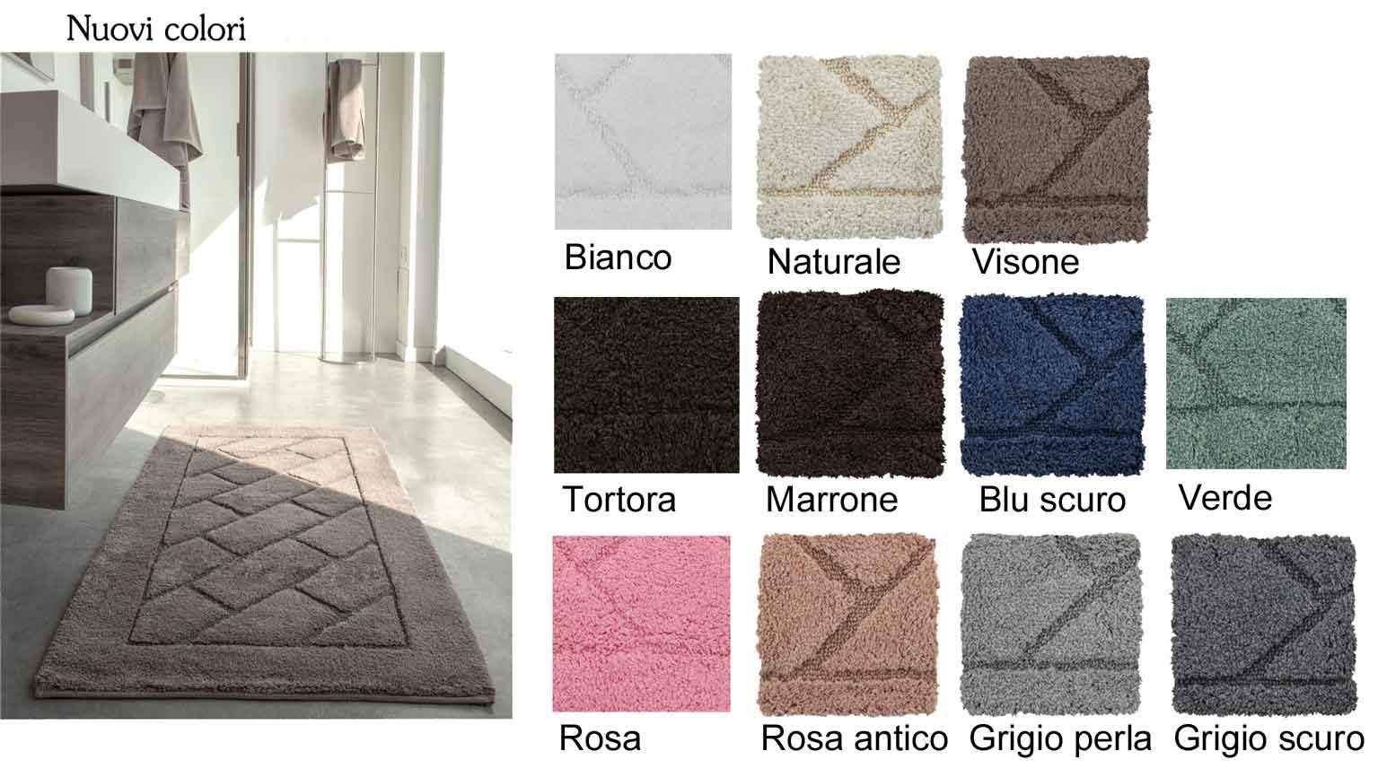 Casatessile Non-slip bath mat MEGANEMATS - ROSA, 60x120 cm